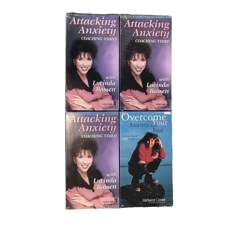 Attacking Anxiety Coaching Video Vol 1 2 3 Lucinda Bassett (3) VHS Bonus LIVE